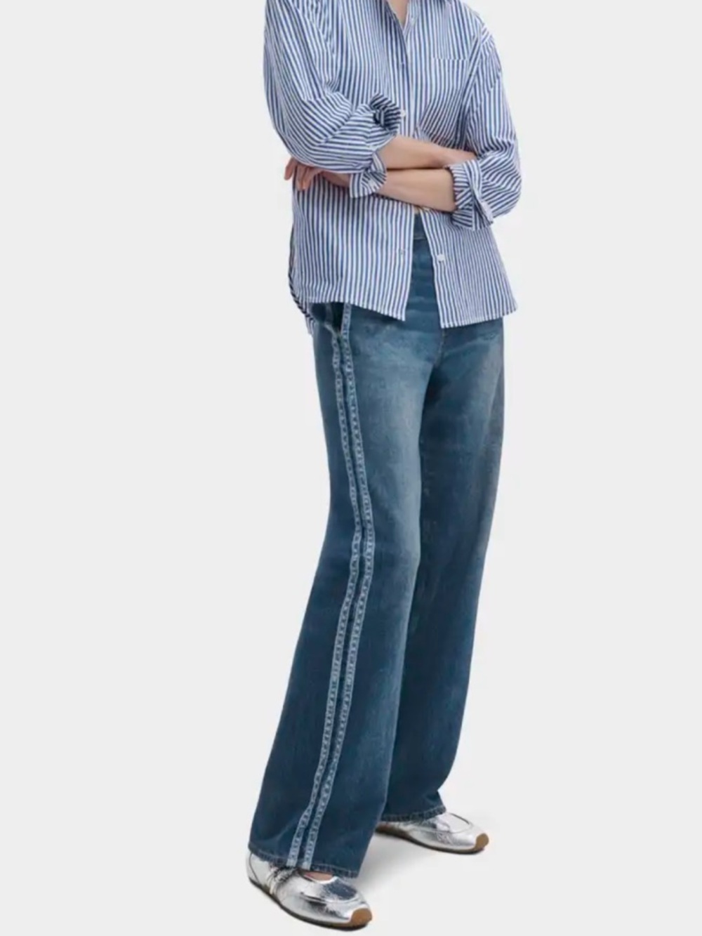 Rag & Bone "Miramar Terry" digitally-printed denim jeans Size Large